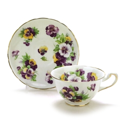 Cup & Saucer by Royal Chelsea, China, Pansy