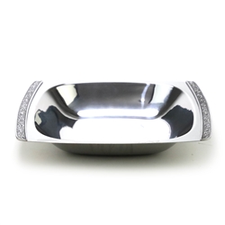 Bowl by Japan, Stainless, Floral Border