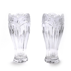Southern Garden by Oneida, Glass Vase, Pair