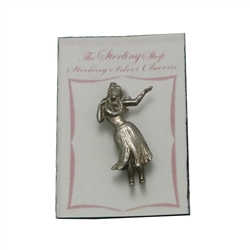 Charm, Sterling, Hawaiian Hula Dancer