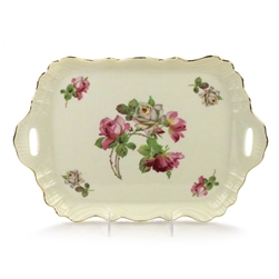Handled Serving Tray, Ceramic, Victorian Rose Design