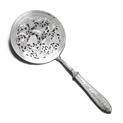 Serving Spoon, Pierced by Vige, Sterling, Grapes, Flowers & Leaves