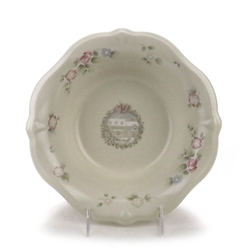 Tea Rose Holiday by Pfaltzgraff, Stoneware Bowl, Sculpted Embossed