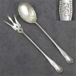Lancaster by Gorham, Sterling Lettuce Fork & Spoon, Gilt Bowl & Tines, Monogram B