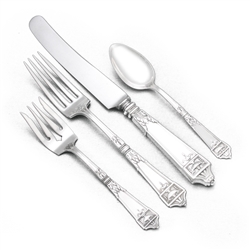 Lansdowne by Gorham, Sterling 4-PC Setting, Dinner, Tapered Stainless