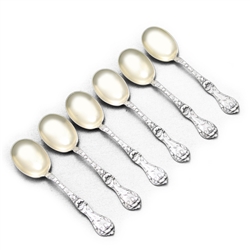 Les Cinq Fleurs by Reed & Barton, Sterling Chocolate Spoon, Set of 6, Gilt Bowls, Monogram S