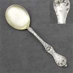 Les Cinq Fleurs by Reed & Barton, Sterling Round Bowl Soup Spoon, Gilt Bowl, Monogram S