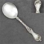 Les Cinq Fleurs by Reed & Barton, Sterling Round Bowl Soup Spoon, Monogram EAP