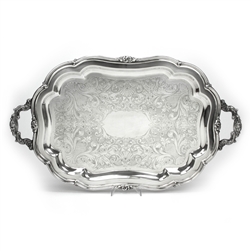 Melon by Community, Silverplate Waiter, Chased w/ Handles