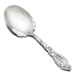 Mille Fleurs by Simpson, Hall & Miller, Sterling Berry Spoon, Monogram ERV