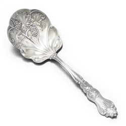 Moselle by American Silver Co., Silverplate Berry Spoon, Light Gilt Bowl
