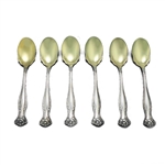 Mystic by Rogers & Bros., Silverplate Ice Cream Spoons, Set of 6, Gilt Bowl