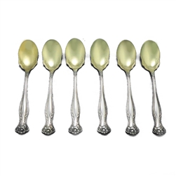 Mystic by Rogers & Bros., Silverplate Ice Cream Spoons, Set of 6, Gilt Bowl