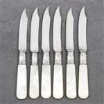 Pearl Handle by Landers, Frary & Clark Fruit Knives, Set of 6, Vine Ferrule