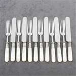Pearl Handle by Landers, Frary & Clark Luncheon Forks & Knives Set