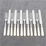 Pearl Handle by Meriden Luncheon Forks & Knives, 12-PC Set