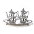 Royal Rose by Wallace, Silverplate 5-PC Tea & Coffee Service w/ Tray