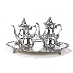 Royal Rose by Wallace, Silverplate 5-PC Tea & Coffee Service w/ Tray