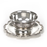 Royal Rose by Wallace, Silverplate Gravy Boat, Attached Tray
