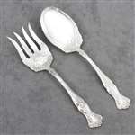 Vintage by 1847 Rogers, Silverplate Salad Serving Spoon & Fork, Flat Handle