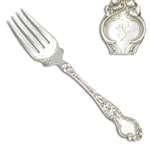 Violet by Wallace, Sterling Salad Fork, Monogram S