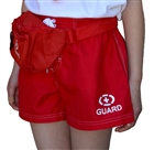Adoretex Women's Guard Swimwear Board Short Set with Hip Bag, Whistle with Lanyard