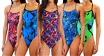 Adoretex One Piece Splash Cross Back Swimsuit