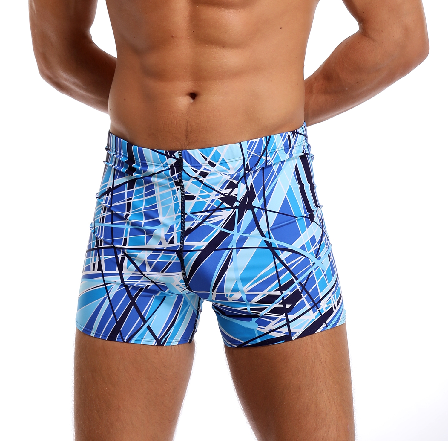 Adoretex Men's Printed Swim Brief Square Leg Shorts Swimsuit