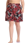 Adoretex Women's Plus Size Fern Garden Quick Dry Board and Water Shorts
