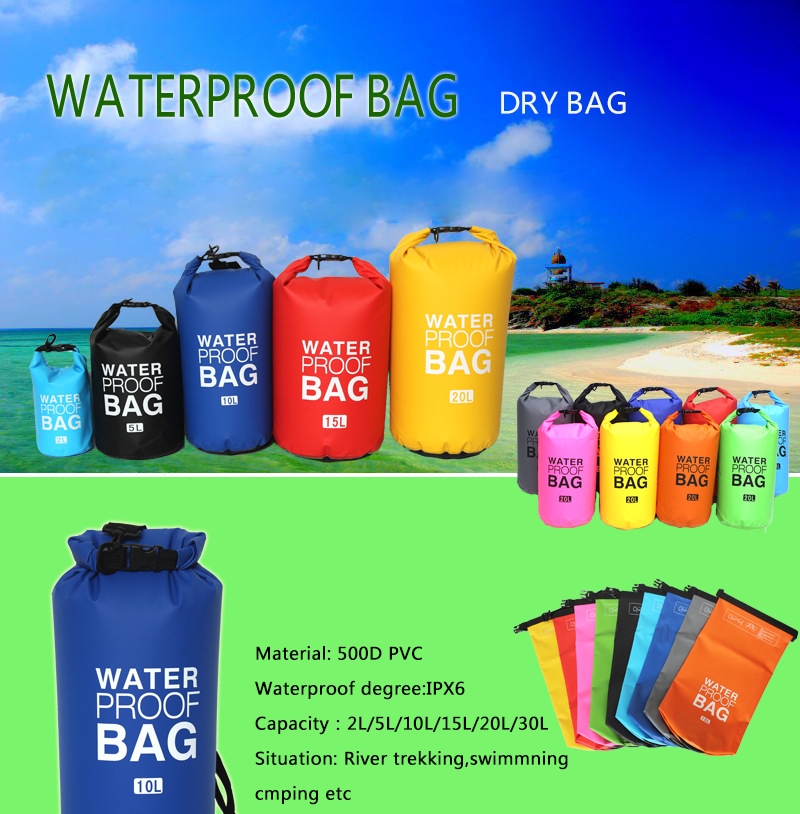 Solid Waterproof Dry Bag for Sports and Outdoors