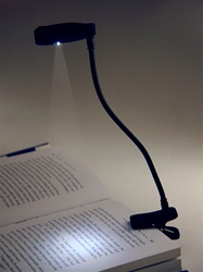 LED clip-on reading lights