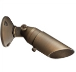 Cast brass halogen MR11 mounted downlight; 12V