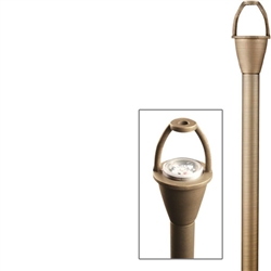 Cast brass 24" power pole for LED path light system