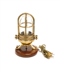 Solid Brass Ship's Passageway Light with Grille