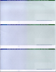 3 Checks Per Page - Blue/Green Fade - CP613-BG MICRpro