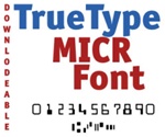 TrueType MICR Font MICRpro