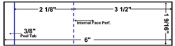 6" x 1-9/16" Single Use Postage Tapes, Box of 300