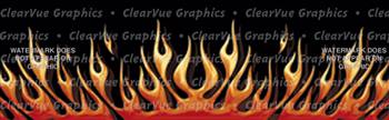 Flame Up Rear Window Graphic