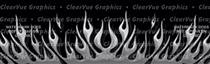 Flame Up Charcoal Rear Window Graphic