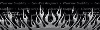 Flame Up Charcoal Rear Window Graphic