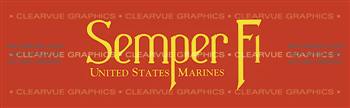 Semper Fi Military Rear Window Graphic