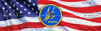 Seabees Military Rear Window Graphic