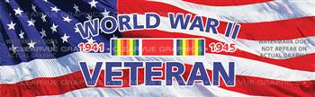 World War II Veteran Military Rear Window Graphic