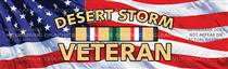 Desert Storm Veteran Military Rear Window Graphic