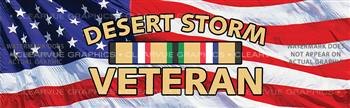 Desert Storm Veteran Military Rear Window Graphic