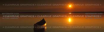 Canoe Sunrise Nature Rear Window Graphic