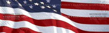 US Flag 1 Patriotic Rear Window Graphic