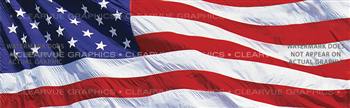 US Flag 2 Patriotic Rear Window Graphic
