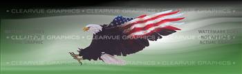 Wings of Freedom Green Patriotic Rear Window Graphic