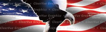 American Eagle II Patriotic Rear Window Graphic